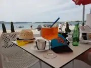 Aperol and coffee by the sea at Bellezza
