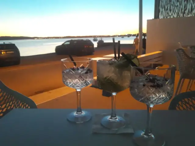 Gin glasses at sunset on the Bellezza terrace