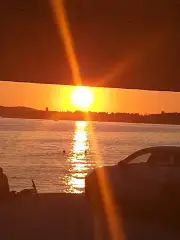 Sunset in front of Beach Bar Bellezza